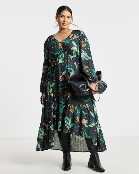 Simply Be Floral High Low Maxi Dress