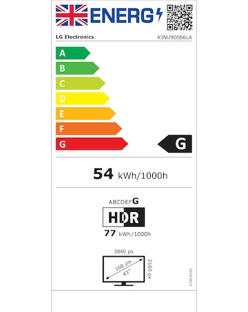 LG 43NU900B6LA 43in 4K UHD Smart TV