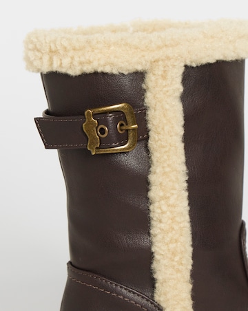 Heavenly Feet Yazmina Sherling Calf Boot - Wide Fit (E)