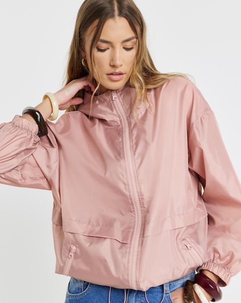 Simply Be Dusty Rose Zip Through Wind Breaker
