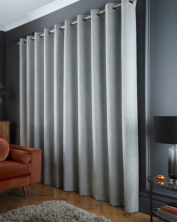 Curtina Velvet Chenille Dimout Eyelet Curtains