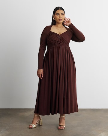 Joanna Hope Draped Bodice Jersey Midi Dress