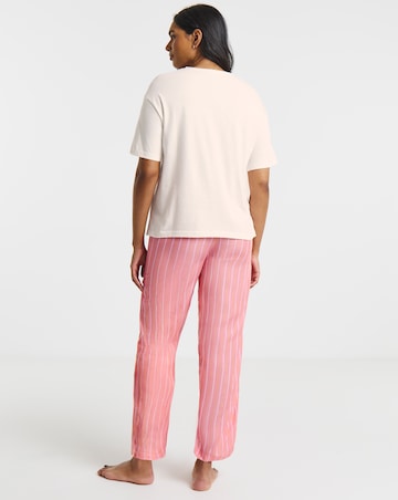 Simply Be Sunset Lover Stripe Pant Pyjama Set