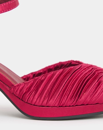 Eve Pleated Two Part Platform Heels - Extra Wide Fit (EEE)