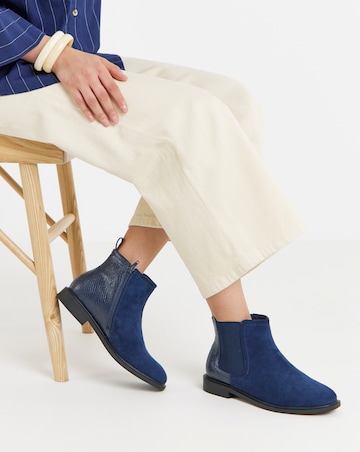 Helina Classic Ankle Chelsea Boots - Wide Fit (E)