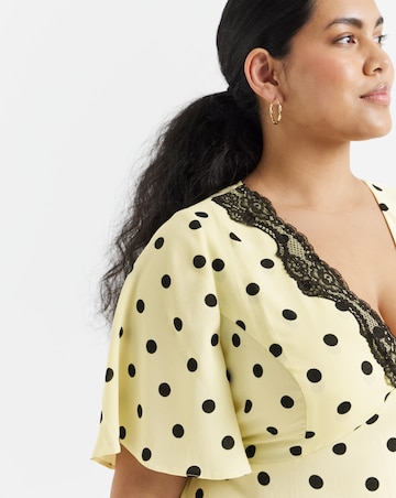 Simply Be Asymmetric Lace Detail Dress