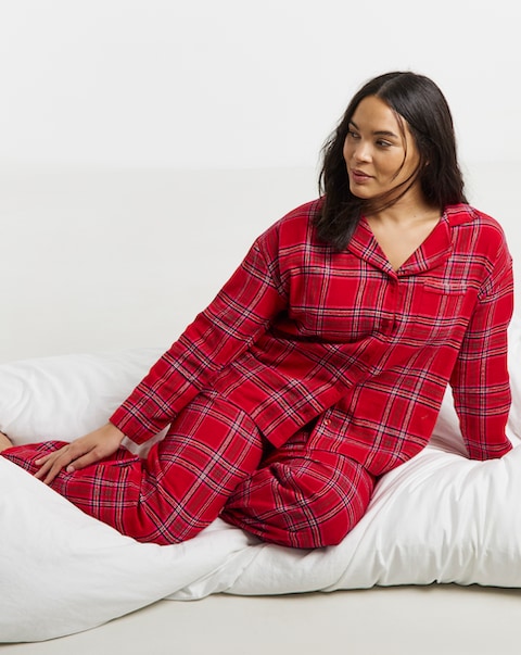 Pretty Secrets Cotton Check Button Through Pyjama Set