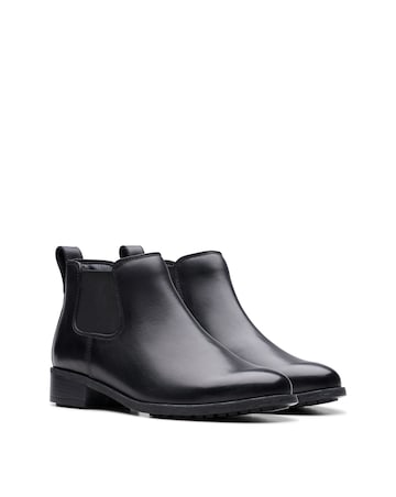 Clarks Leather Havisham Chelsea Ankle Boot - Wide Fit (E)