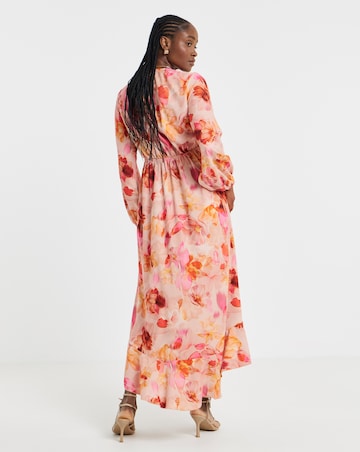 Flounce London Floral Wrap Midaxi Dress