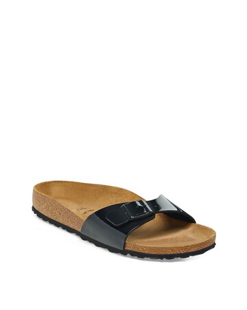 Birkenstock Madrid Black Patent Sandals - Standard Fit (D)
