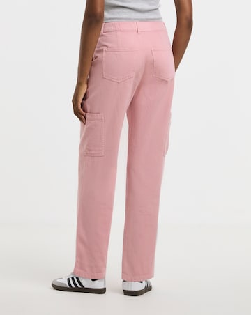 Simply Be Pink Cargo Jeans
