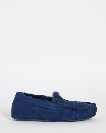 Shelby Cut Out Loafer Slippers - Wide Fit (E)