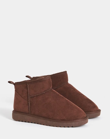 Renna Suede Low Cut Warm Lined Boots - Extra Wide Fit (EEE)