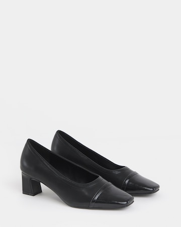 Autumn Flared Block Heel Court Shoes - Wide Fit (E)