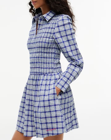 Tommy Jeans Smock Long Sleeve Mini Check Dress