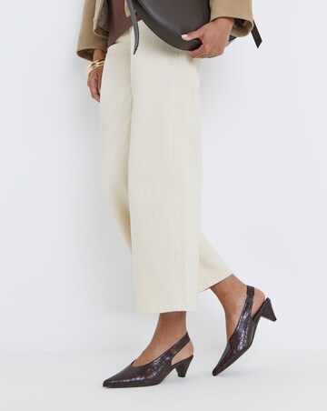 Rina Slingback Pointed Toe Heeled Shoes - Wide Fit (E)