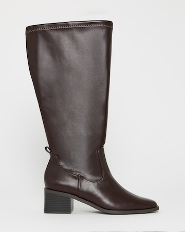 Hadley Block Heel Knee High Sock Boots - Wide Fit (E) & Standard Calf