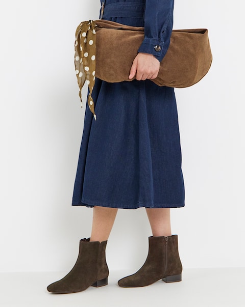Candice Classic Suede Ankle Boots - Extra Wide Fit (EEE)