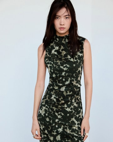 Mango Printed Mesh Dress