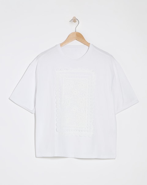 Native Youth Crochet Panel T-Shirt