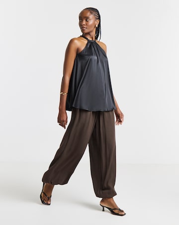 Chocolate Crinkle Balloon Trouser