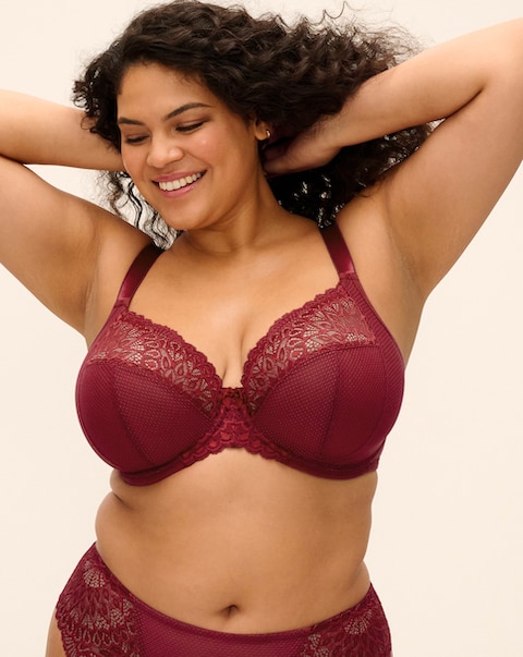 Elomi Tiernie Plunge Wired Bra Red