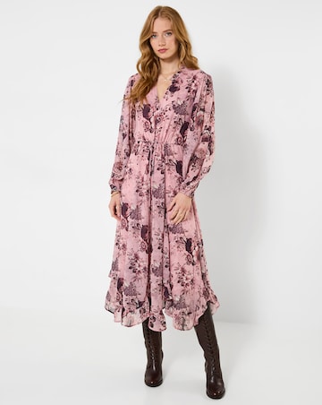 Joe Browns Elegant Florals Frill Hem Midi Dress