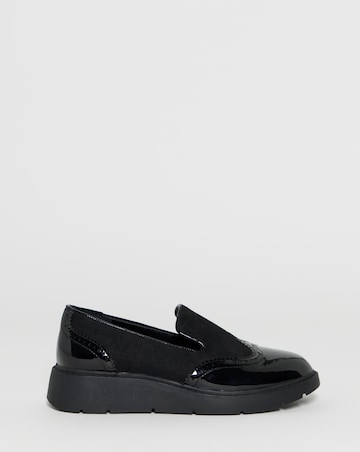 Claire Low Wedge Contrast Loafers - Extra Wide Fit (EEE)