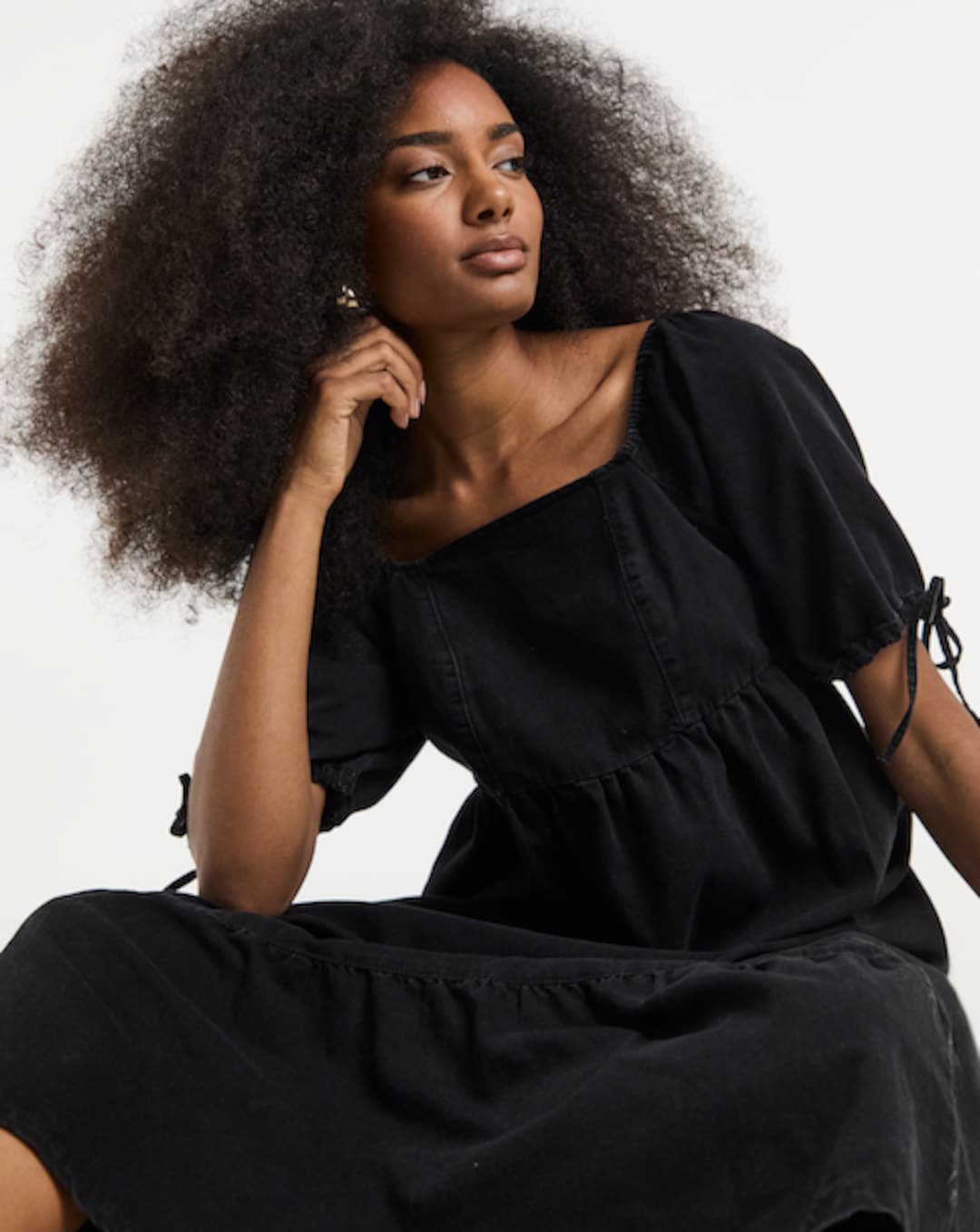 simply be denim dress Simply Be denim shirt dress in washed black