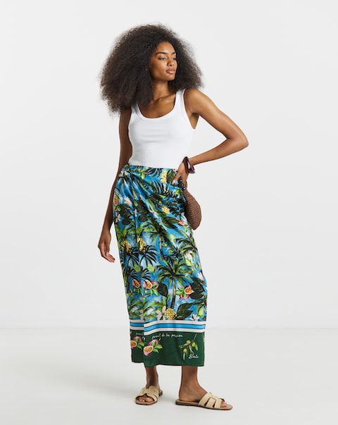 Simply Be Tie Knot Detail Wrap Skirt