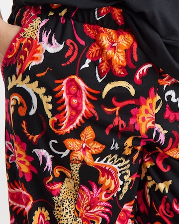 Figleaves Leopard Blanket Stitch Culotte Pyjama Set