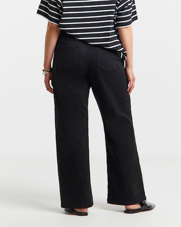 Black Stretch Wide Leg Weekender Jeggings