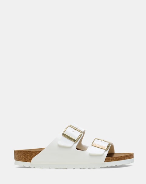 Birkenstock Arizona White Patent Sandals - Standard Fit (D)