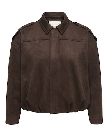 ONLY FAUX SUEDE BOMBER JACKET