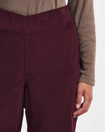 Burgundy Cord Weekender Wide Leg Jegging