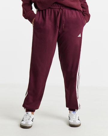 adidas 3 stripe French Terry Cuffed Jogger