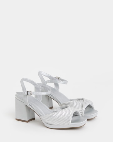 Eve Pleated Two Part Platform Heels - Extra Wide Fit (EEE)