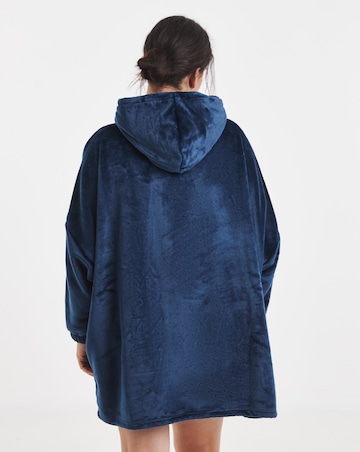 Pretty Secrets Plush Fleece Oversized Hooded Lounge Dress With Elasticated Cuffs