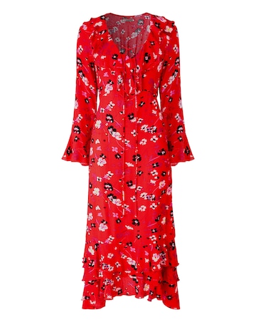 Joe Browns Petite Phoebe Long Sleeve Ruffle Maxi Dress