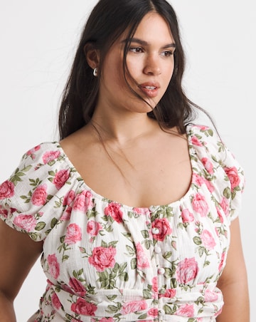 Rose Print Blouse