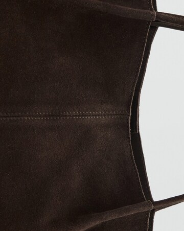 Mango Suede Leather Shopper Bag