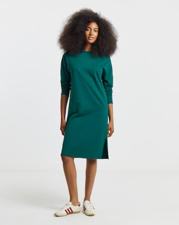 Green Midi Sweatshirt Dress