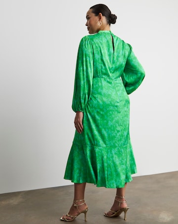 Joanna Hope Satin Jacquard Midi Dress