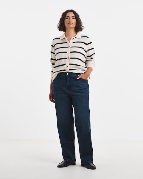 99 1 Indigo Comfort Stretch Relaxed Straight Leg Jeans