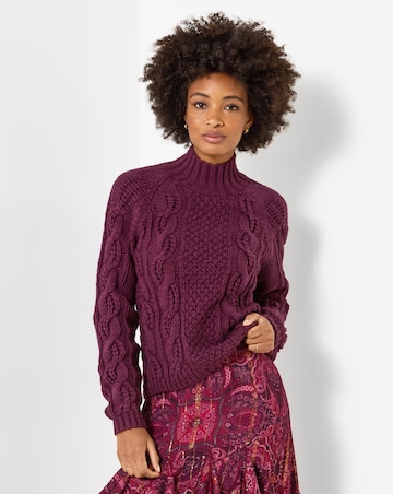 Joe Browns Freya Cable Knit High Neck Jumper