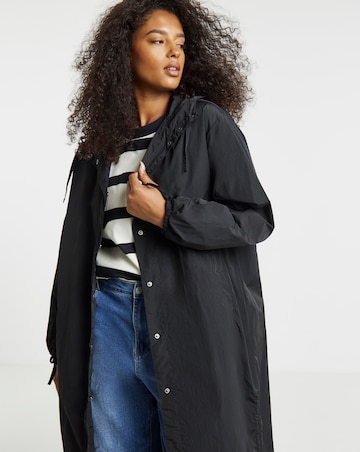 Simply Be Black Utility Parachute Jacket