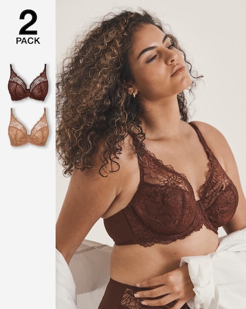Pretty Secrets Ella (2 Pack) Full Cup Wired Bras (C-J)