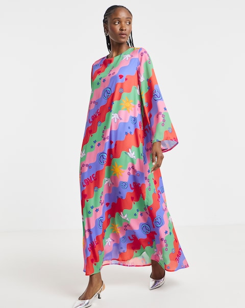 Twisted Wunder Alaska Chiffon Maxi Dress