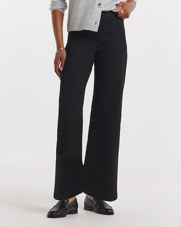 Black Stretch Wide Leg Weekender Jeggings