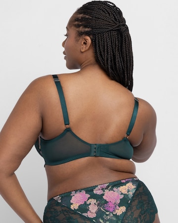 Dorina Curves Anahi Lightly Padded Full Cup Wired Bra Green Floral